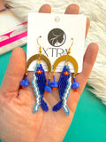 The Sassy Sardine Earrings (One of a Kind)