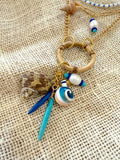 D112 - 'Coastal Grandmother' Layered Charm Necklace