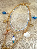 D112 - 'Coastal Grandmother' Layered Charm Necklace