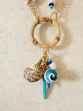 D112 - 'Coastal Grandmother' Layered Charm Necklace
