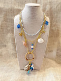D112 - 'Coastal Grandmother' Layered Charm Necklace