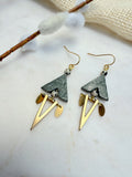 The Makeda Earring - Spotted Stone Jasper