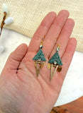 The Makeda Earring - Spotted Stone Jasper