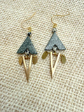 The Makeda Earring - Spotted Stone Jasper