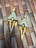 The Makeda Earring - Red Stone