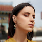 The Misty Earring - Small Beaded Gemstone Drop Earrings