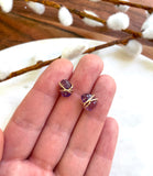 The Baela Stud - Amethyst Stud Earrings