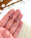 The Baela Stud - Amethyst Stud Earrings