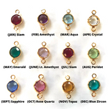 The Sun and Moon Earring - 12 Birthstone Options
