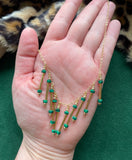 The Mary Necklace - Art Deco Beaded Fringe Choker Necklace