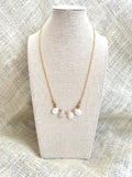 The Olenna Necklace - White Quartz Briolette Beaded Necklace