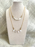 The Olenna Necklace - White Quartz Briolette Beaded Necklace