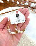 The Raenyra Hoop - Large Moonstone Beaded Gemstone Hoops