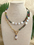 The Trinity Necklace - Rainbow Imperial Jasper