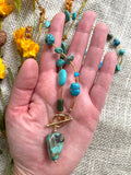 The Ryder Necklace - Dyed Turquoise Front Clasp Necklace