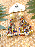 The Bahama Tassel - Fair Trade African Seed Bead Earrings