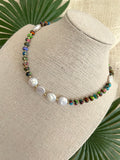 The Trinity Necklace - Rainbow Imperial Jasper