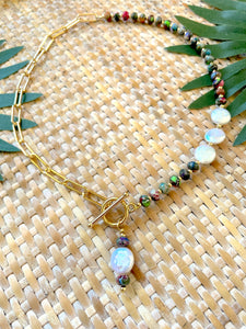 The Vida Necklace - Rainbow Jasper