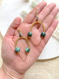 The Carmina Earring - Turquoise Beaded Arch Earrings