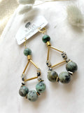 The Regan Earring - Large Beaded Turquoise Bohemian Earrings