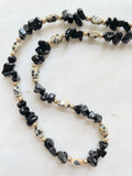 The Justina Choker - Black Onyx & Jasper Gemstone Beaded Choker Necklace