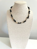 The Justina Choker - Black Onyx & Jasper Gemstone Beaded Choker Necklace