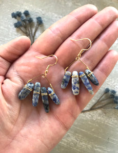 The Brinley Earring - Blue Sodalite