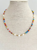 The Katerina Necklace - Dainty Colorful Freshwater Pearl Choker