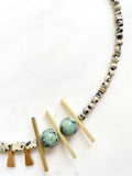 The Anka Necklace - Dalmatian Jasper Gemstone Beaded Necklace