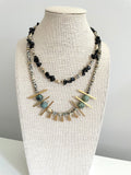 The Anka Necklace - Dalmatian Jasper Gemstone Beaded Necklace