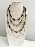 The Anka Necklace - Dalmatian Jasper Gemstone Beaded Necklace