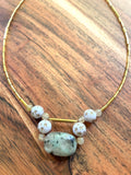 The Dawn Necklace - Beaded Jasper Gemstone Collar Necklace