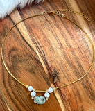 The Dawn Necklace - Beaded Jasper Gemstone Collar Necklace