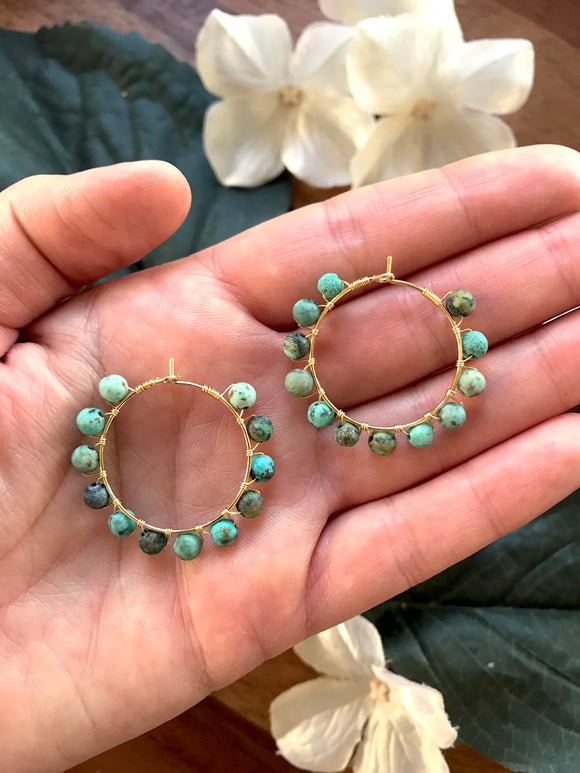 The Emily Hoop - African turquoise